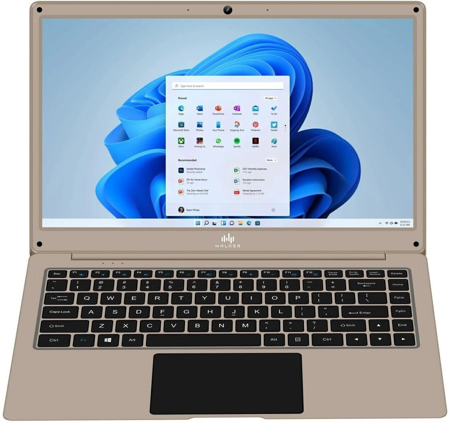 Image of walker Intel Celeron Dual Core N4020 - (4 GB /128 GB SSD /Windows 11 Home) NU14A1 Thin and Light Laptop