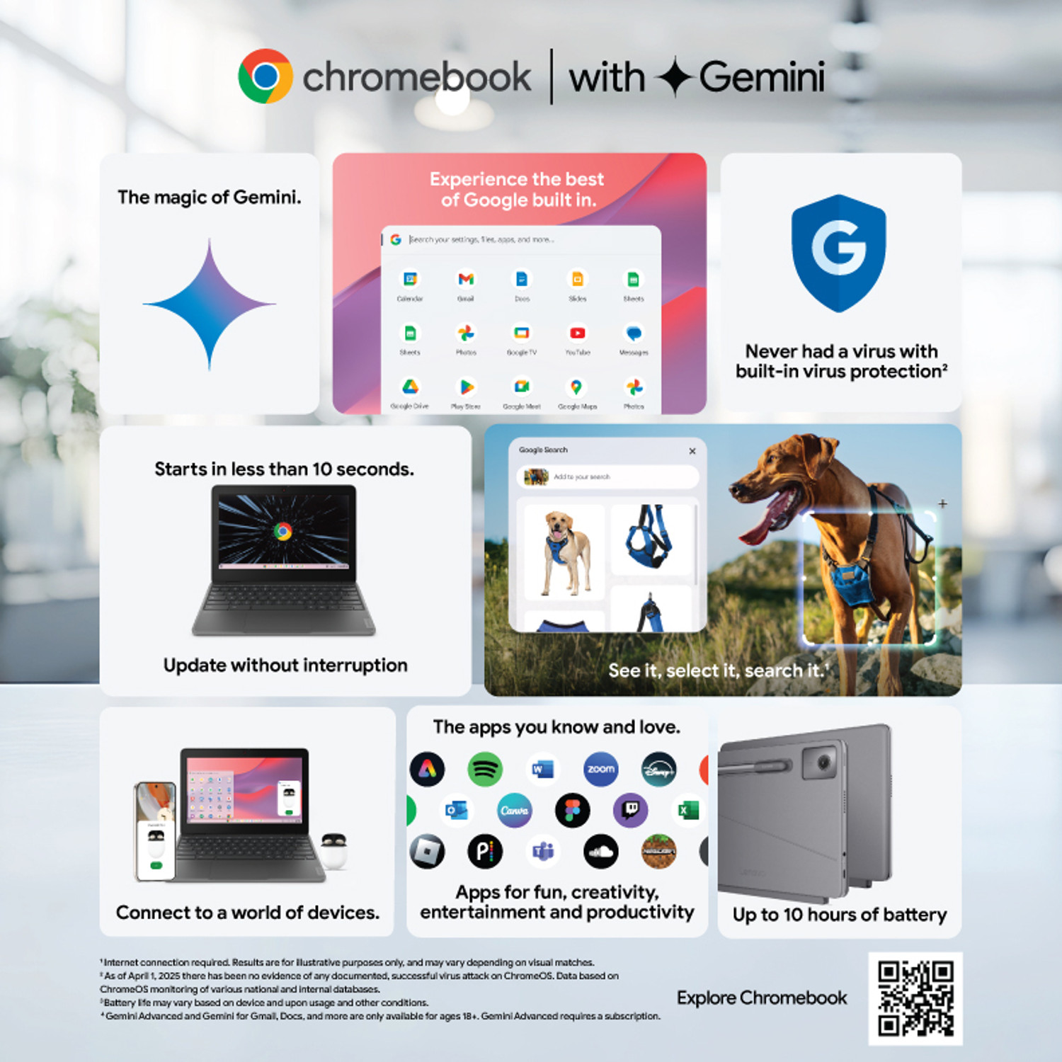 Image of Lenovo MediaTek MediaTek Kompanio 838 - (4 GB /64 GB EMMC Storage /Chrome OS) Chromebook Duet 11M889 Chromebook