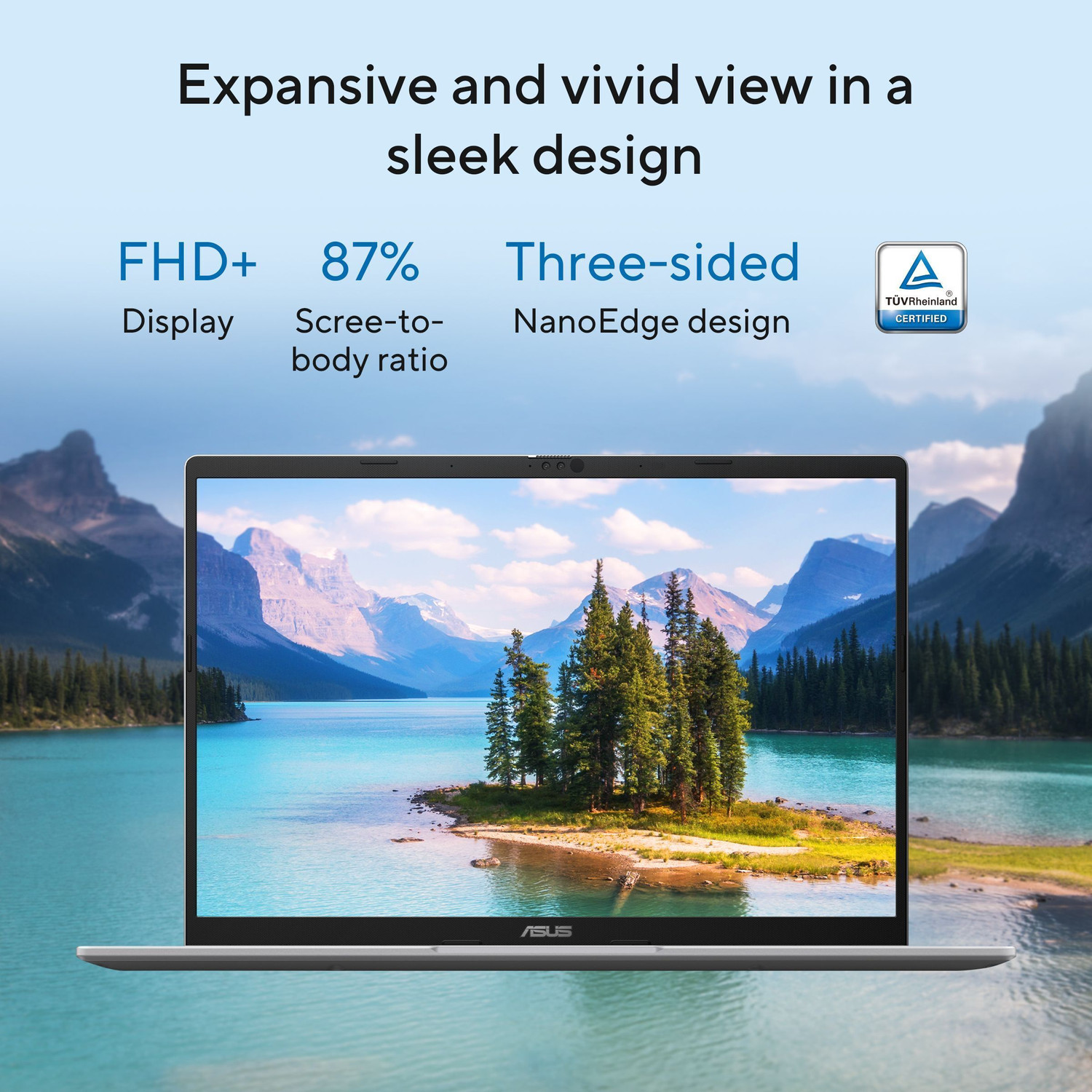Image of ASUS Vivobook 14 (2025) with Office 2024 + M365 Basic*, Intel Core Ultra 5 225H - (16 GB /512 GB SSD /Windows 11 Home) X1407CA-LY160WS Thin and Light Laptop