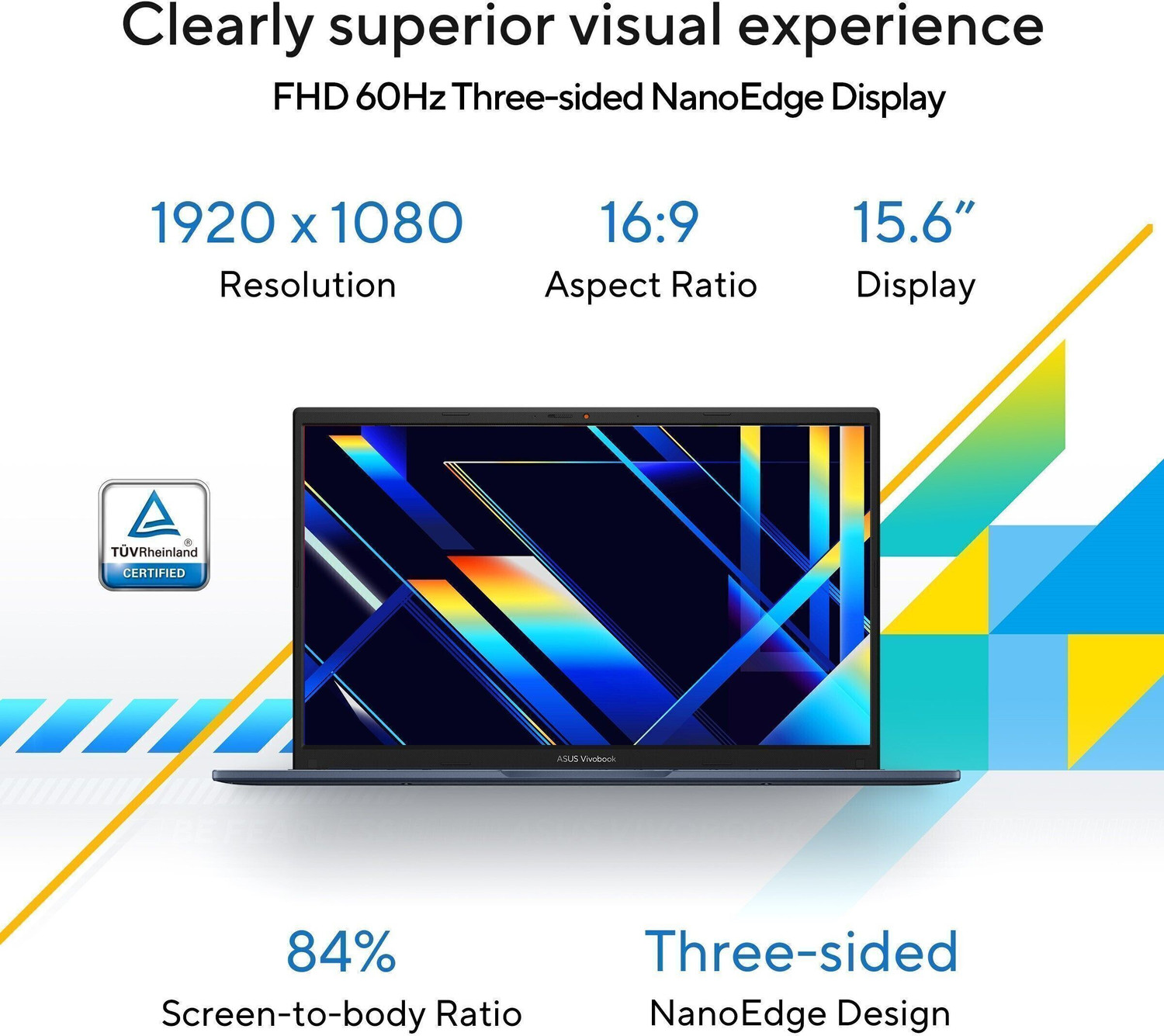 Image of ASUS Vivobook 15, with Backlit Keyboard, Intel Core i5 12th Gen 1235U - (16 GB /512 GB SSD /Windows 11 Home) X1504ZA-NJ541WS Thin and Light Laptop