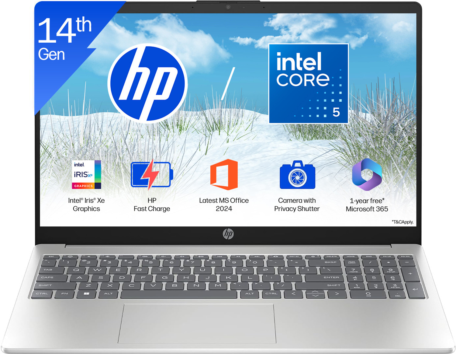 Image of HP 15 (i5 14th Gen) Intel Core 5 120U - (24 GB /512 GB SSD /Windows 11 Home) 15-fd0262TU Thin and Light Laptop