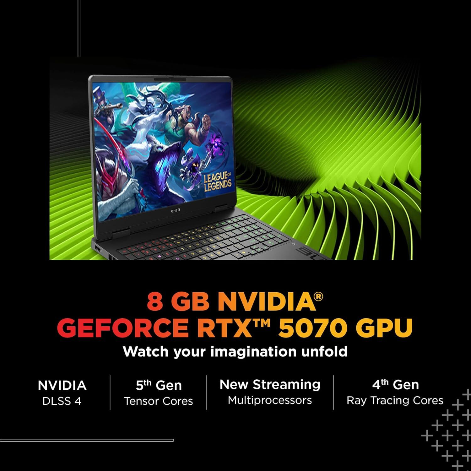 Image of HP AMD Ryzen 9 16 Core 8th Gen - (24 GB /1 TB SSD /Windows 11 Home /8 GB Graphics /NVIDIA GeForce RTX NVIDIA GeForce RTX 5070) ap0182AX Gaming Laptop