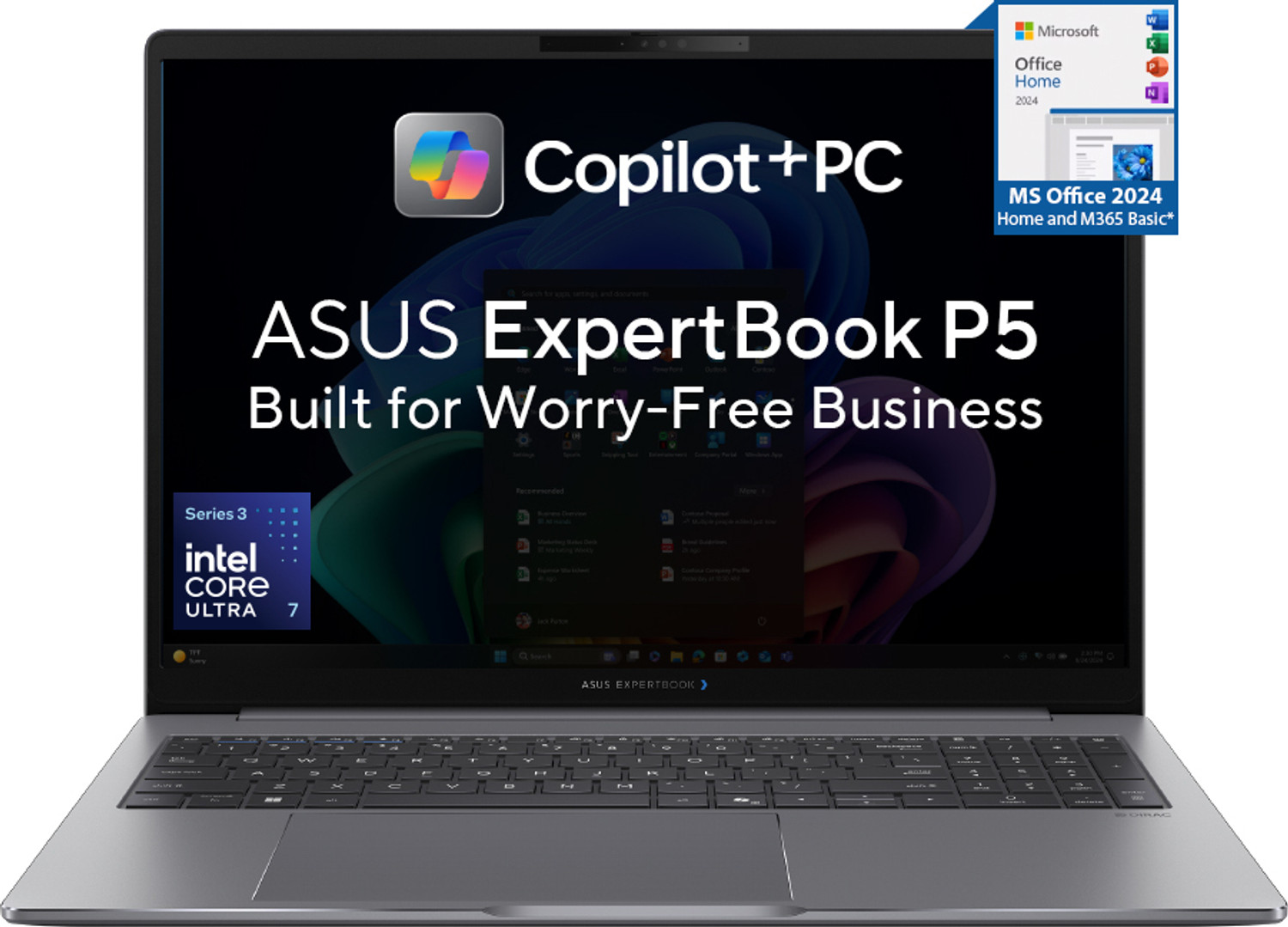 Image of ASUS Expertbook P5 Full metal AI PC with 1 Yr ADP Intel Core Ultra 7 356H - (32 GB /1 TB SSD /Windows 11 Home) P5605CAA-PL0049WS Laptop