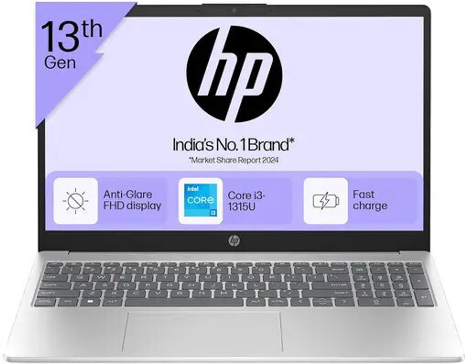 Image of HP (Laptop with free bag) Intel Core i3 13th Gen 1315U - (8 GB /512 GB SSD /Windows 11 Home) 15-fd0465TU Thin and Light Laptop