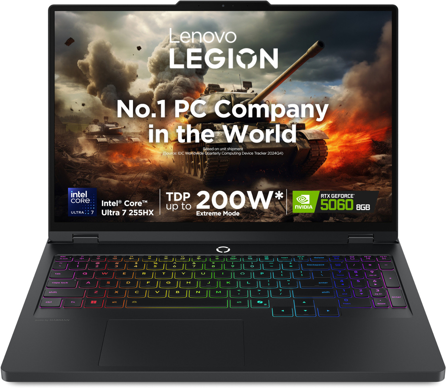 Image of Lenovo Legion Pro 5 WQXGA OLED Intel Core Ultra 7 255 HX - (32 GB /1 TB SSD /Windows 11 Home /8 GB Graphics /NVIDIA GeForce RTX 5060 /165 Hz) Legion Pro 5 16IAX10 Gaming Laptop