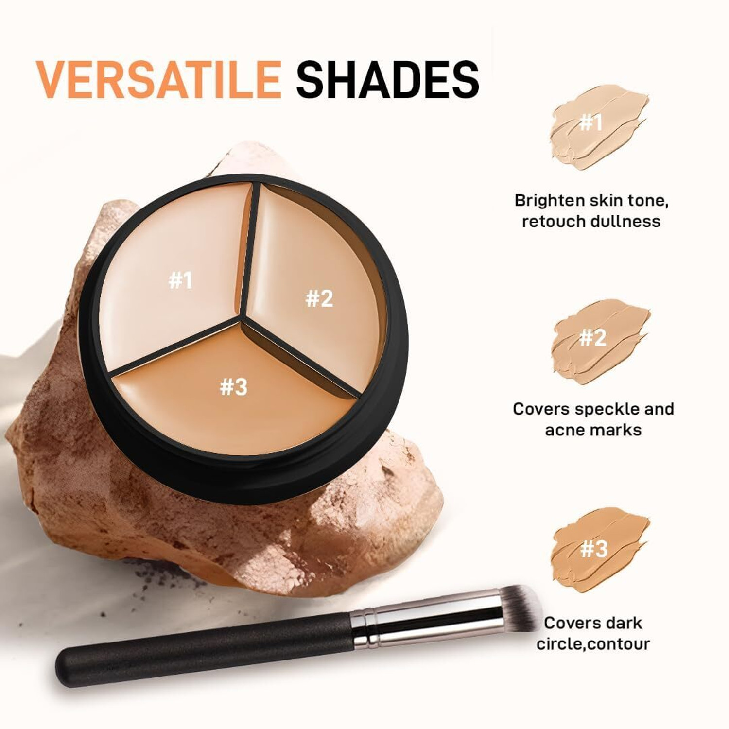 Image of NIGRIFIX 3 IN1 CONCEALER AND 6 IN 1 CONCEALER WITH 2 PCS BRUSH Concealer