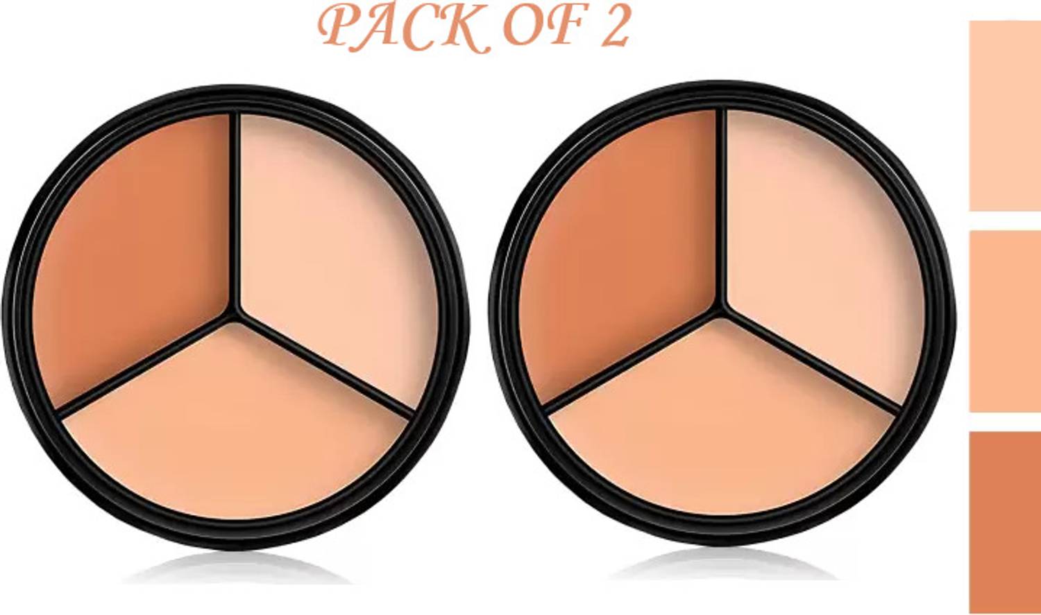 AASAKT Tri Color Concealer Palette, Moisturizing & Waterproof Long-lasting Concealer