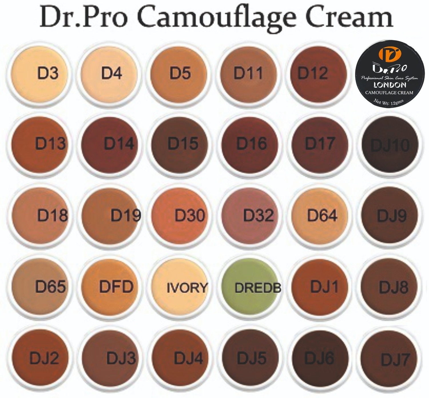 Image of Dr Pro Waterproof Body Camouflage Concealer (D17, 30 ml)