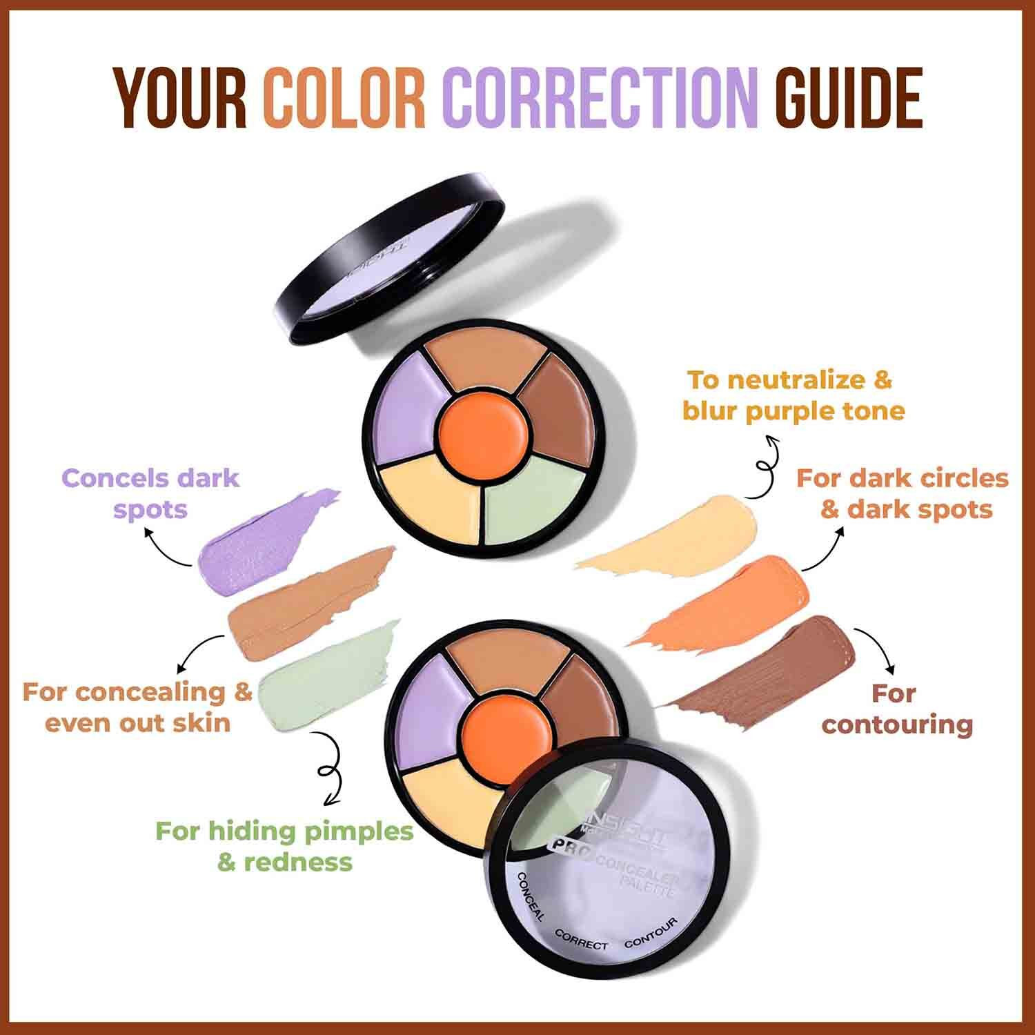 Image of INSIGHTCOSMETIC INSIGHT Pro Concealer Palette 1CORRECTOR AND 1CONCEALER Concealer