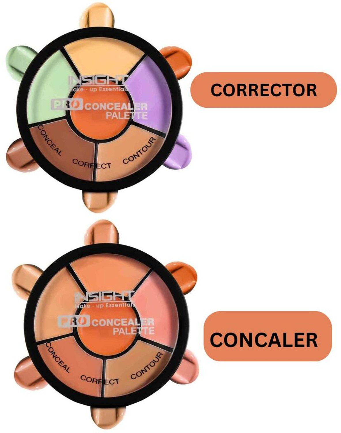 Image of INSIGHTCOSMETIC INSIGHT Pro Concealer Palette 1CORRECTOR AND 1CONCEALER Concealer