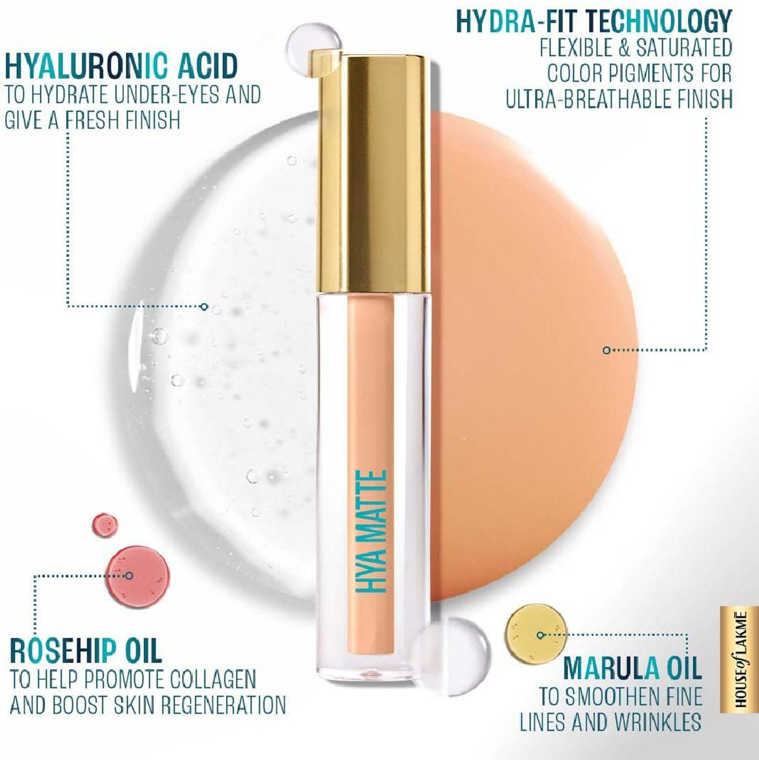 Image of Lakme 9to5 Hya Matte Liquid Concealer Cocoa 2ml Concealer