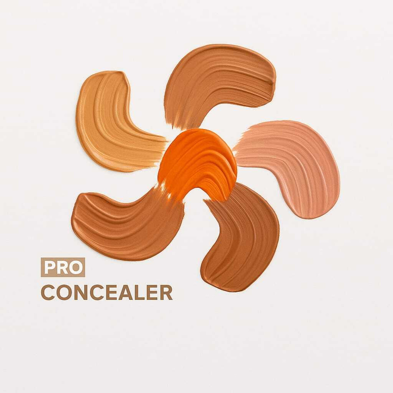 Image of NIGRIFIX 6 shades used to , conceal dark circles, and contour WITH APPLICATOR BRUSH Concealer