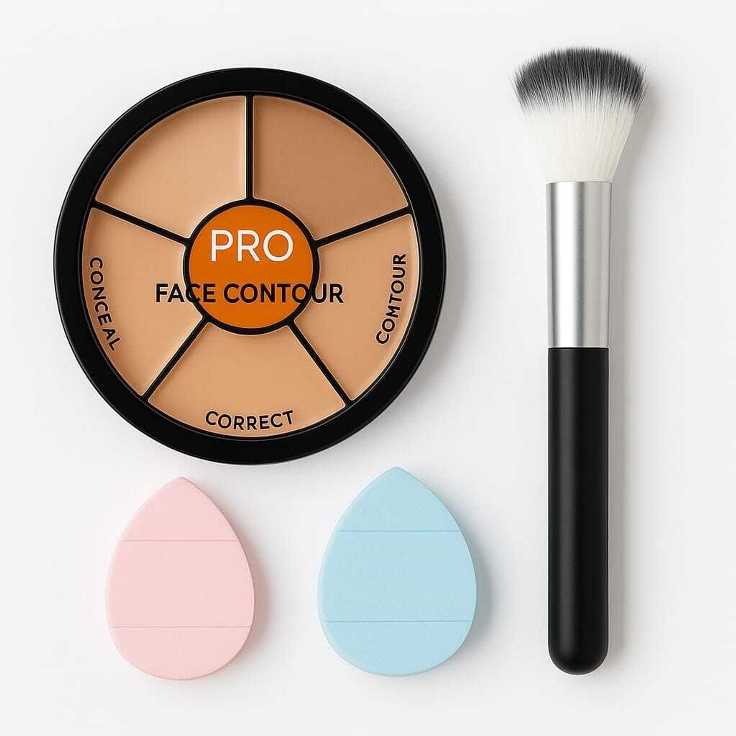 Image of NIGRIFIX Pro Concealer Palette 6 Shades, 2 Pices Finger Puff With 1 Pic Makeup Brush Concealer
