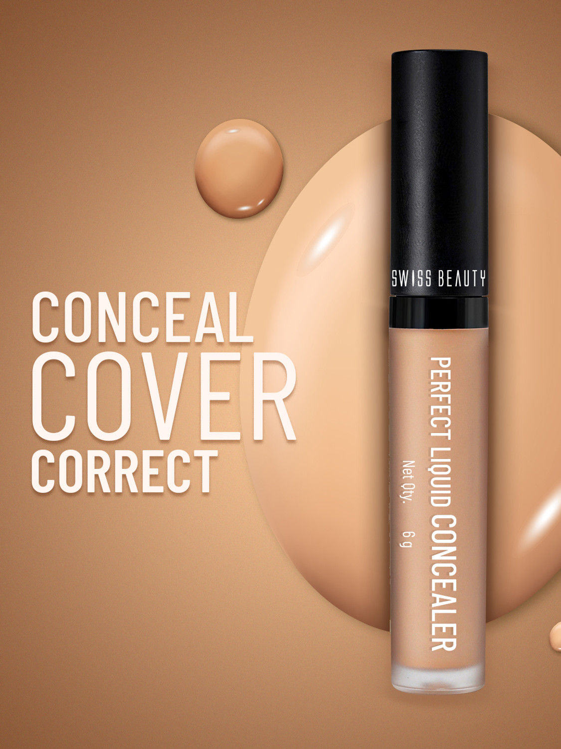 Image of SWISS BEAUTY Liquid Lightweight Concealer | Full Coverage | Easy Blend | Matte Finish Concealer