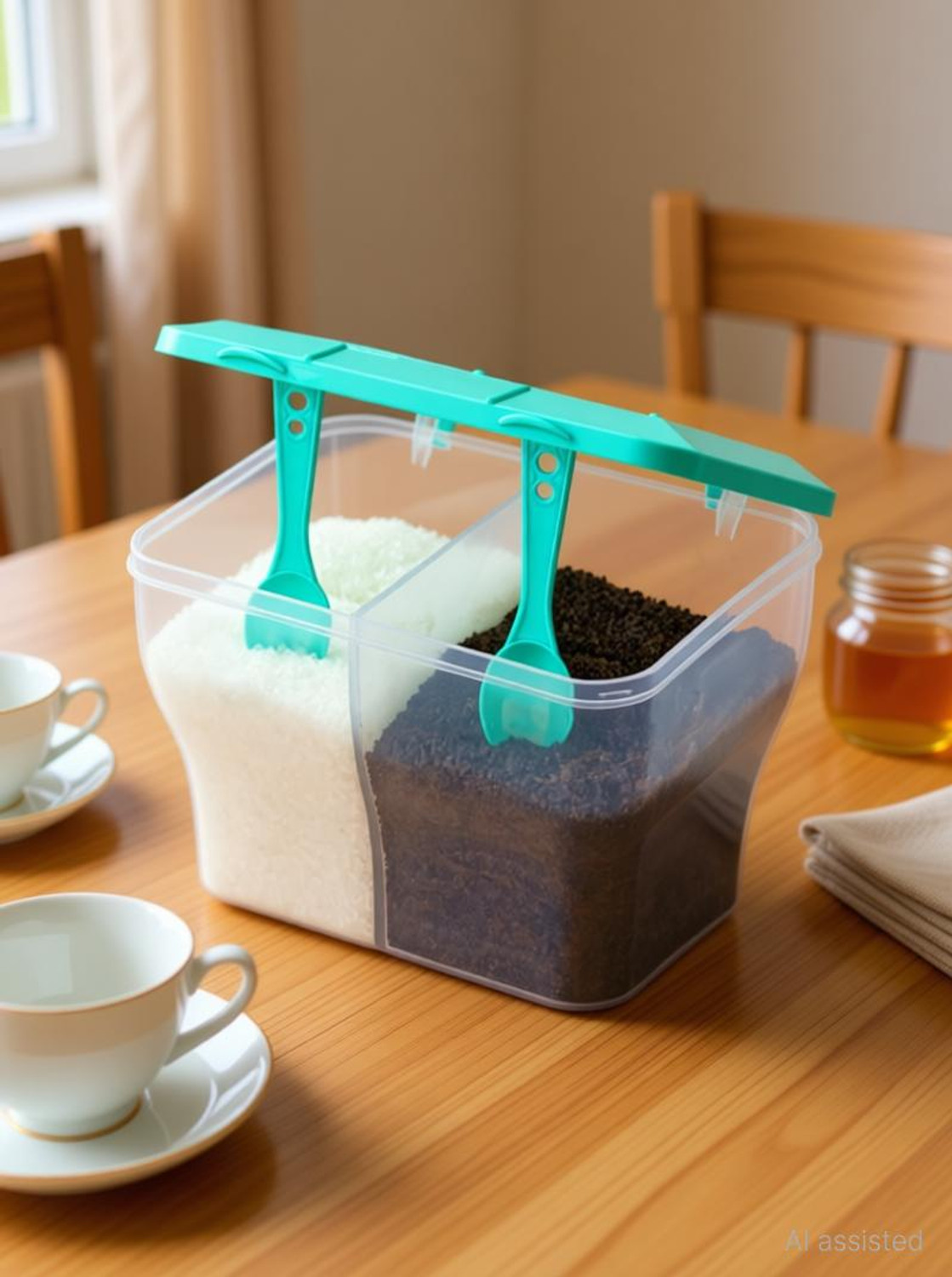Image of MAGICSPOON Polypropylene Tea Coffee & Sugar Container - 2000 ml