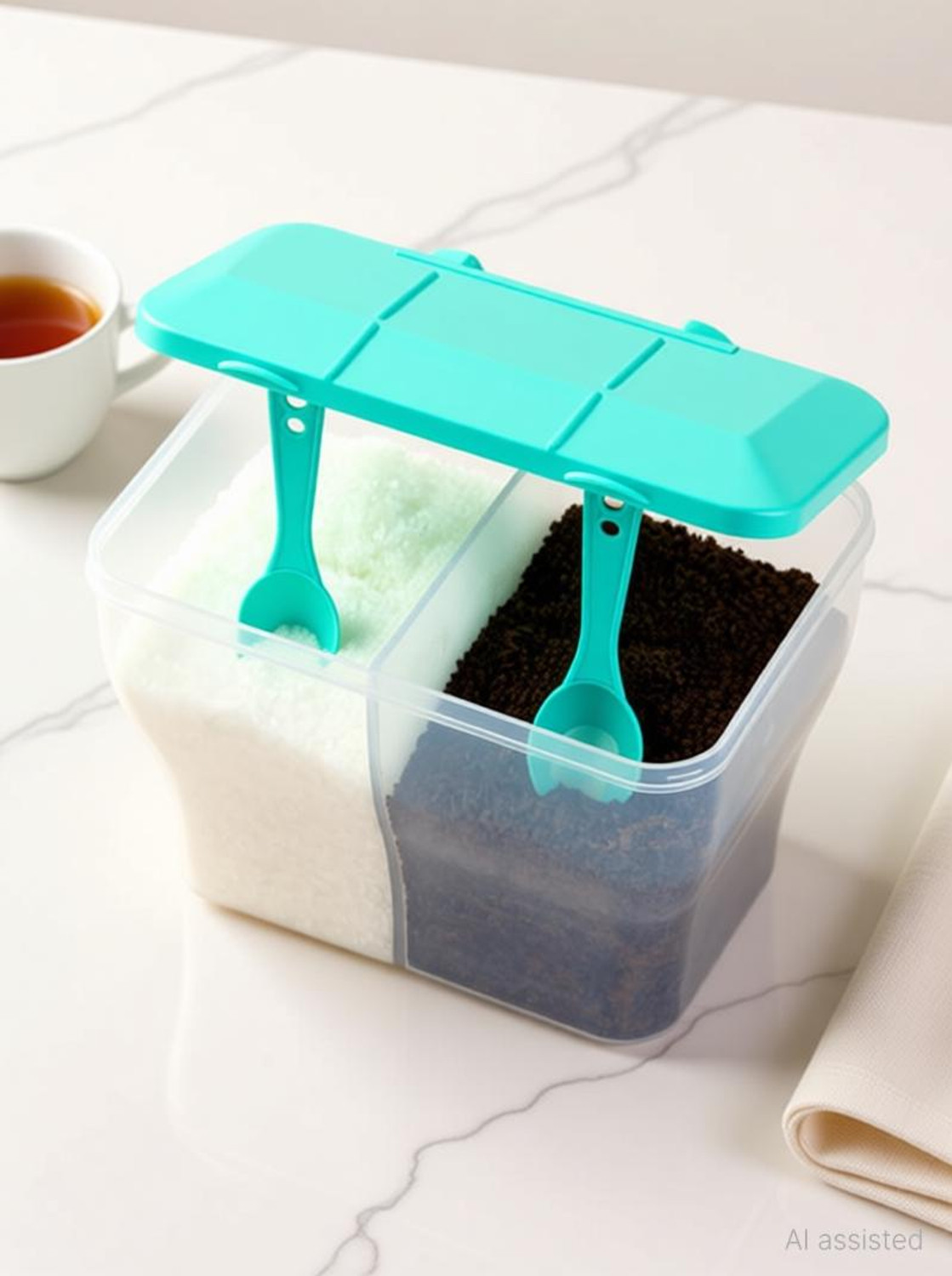 Image of MAGICSPOON Polypropylene Tea Coffee & Sugar Container - 2000 ml
