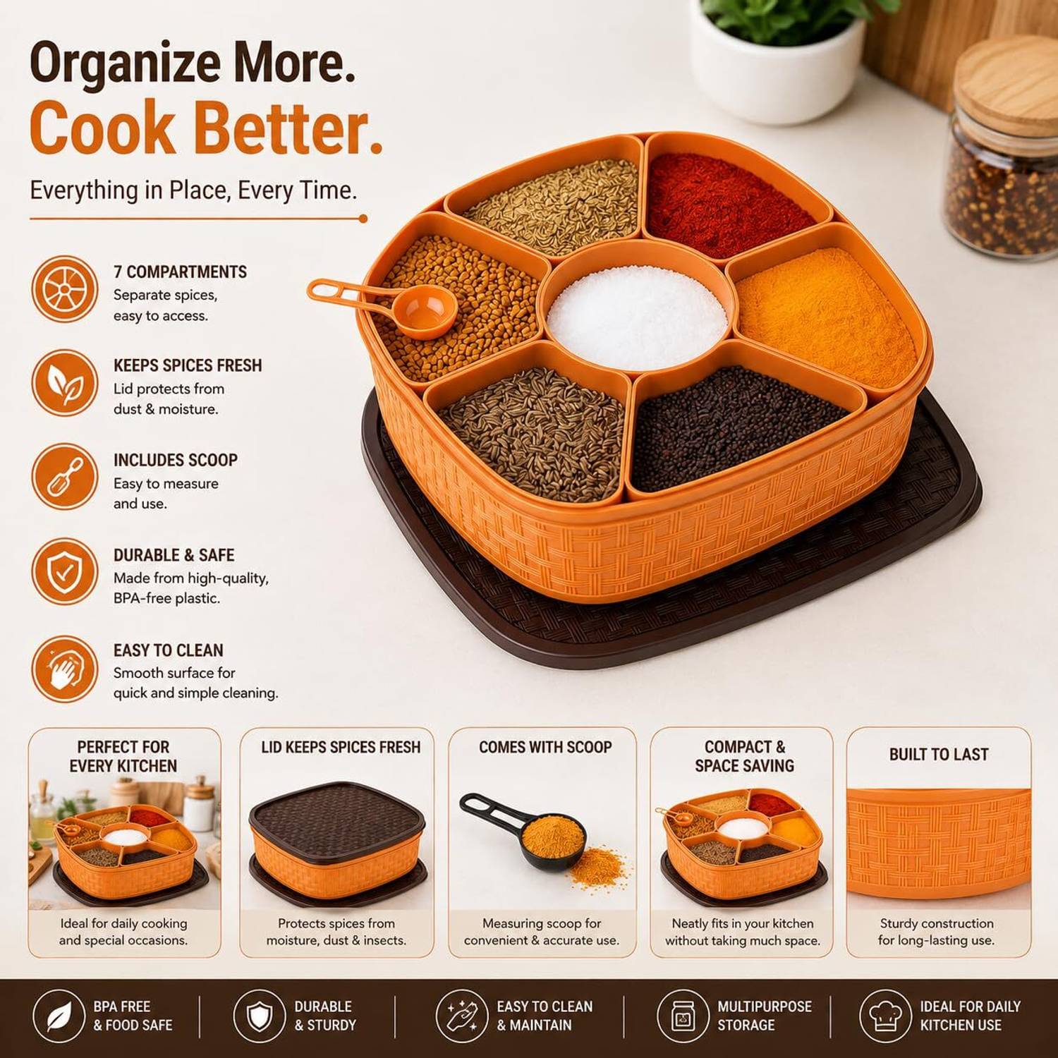 Dhyana Spice Set Plastic 1 Piece 1 Pieces - Image 3