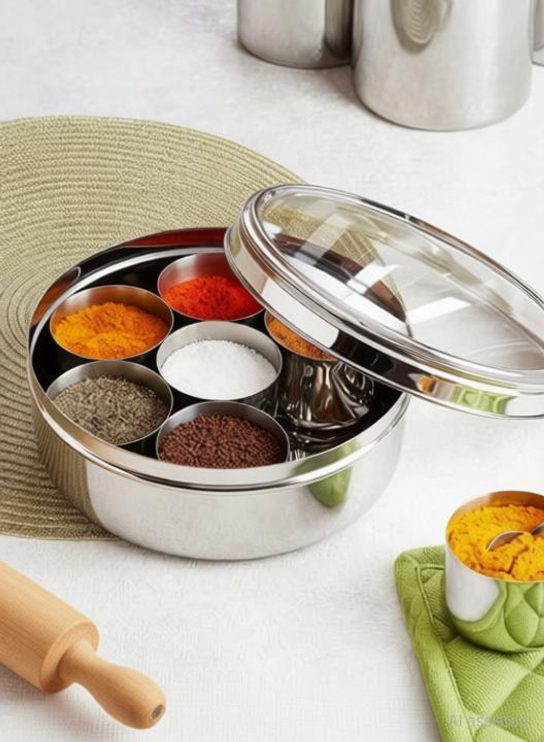 Image of Shree Gautam Enterprises Spice Set Stainless Steel
