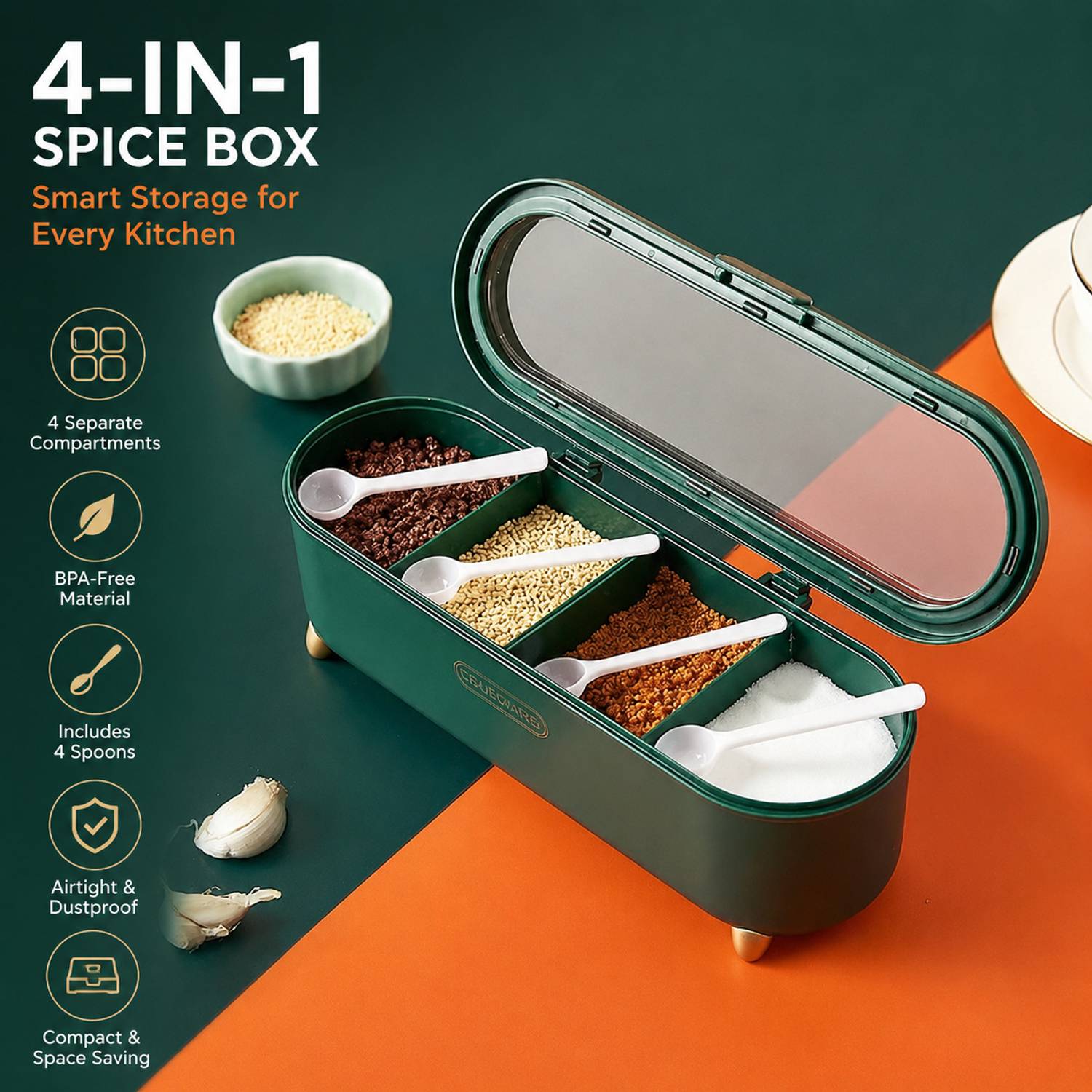 Zumm Essential Spice Set Plastic — Spice Boxes & Masala Dabbas