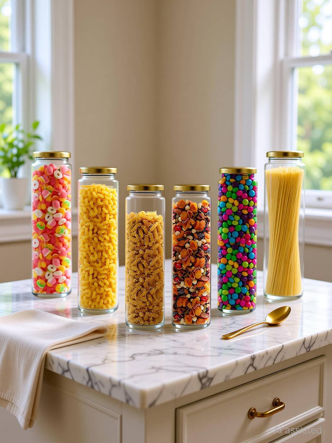 AshandRoh Glass Grocery Container  - 500 ml