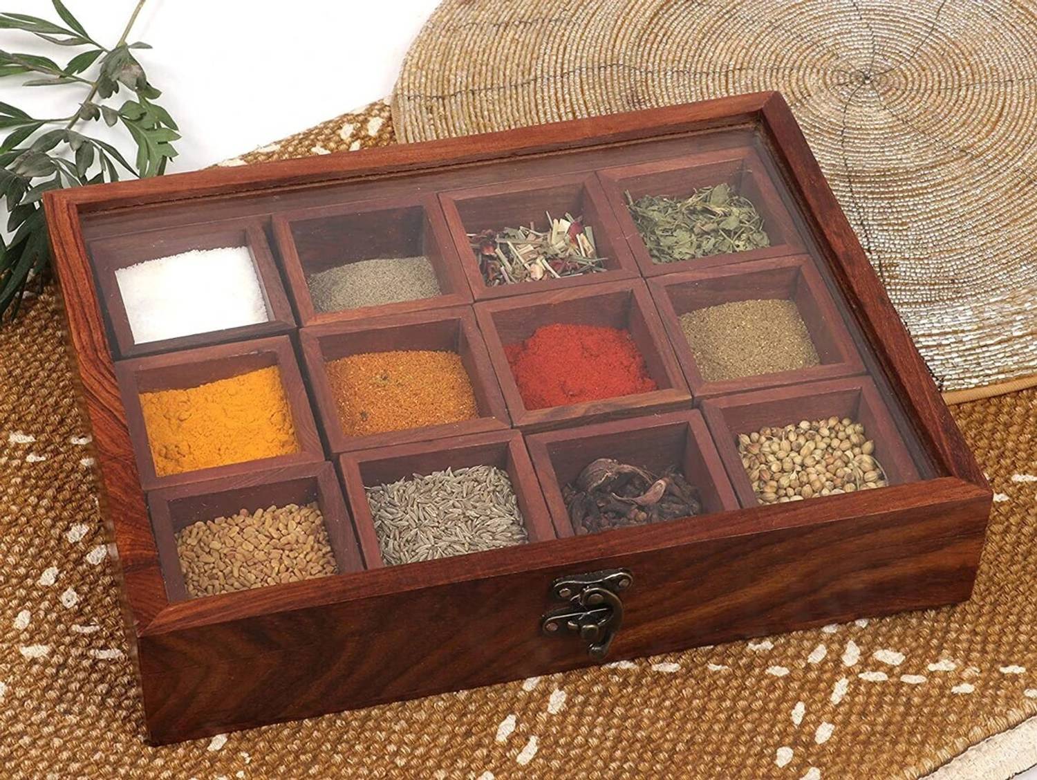 iqra handicrafts Spice Set Wooden — Spice Boxes & Masala Dabbas