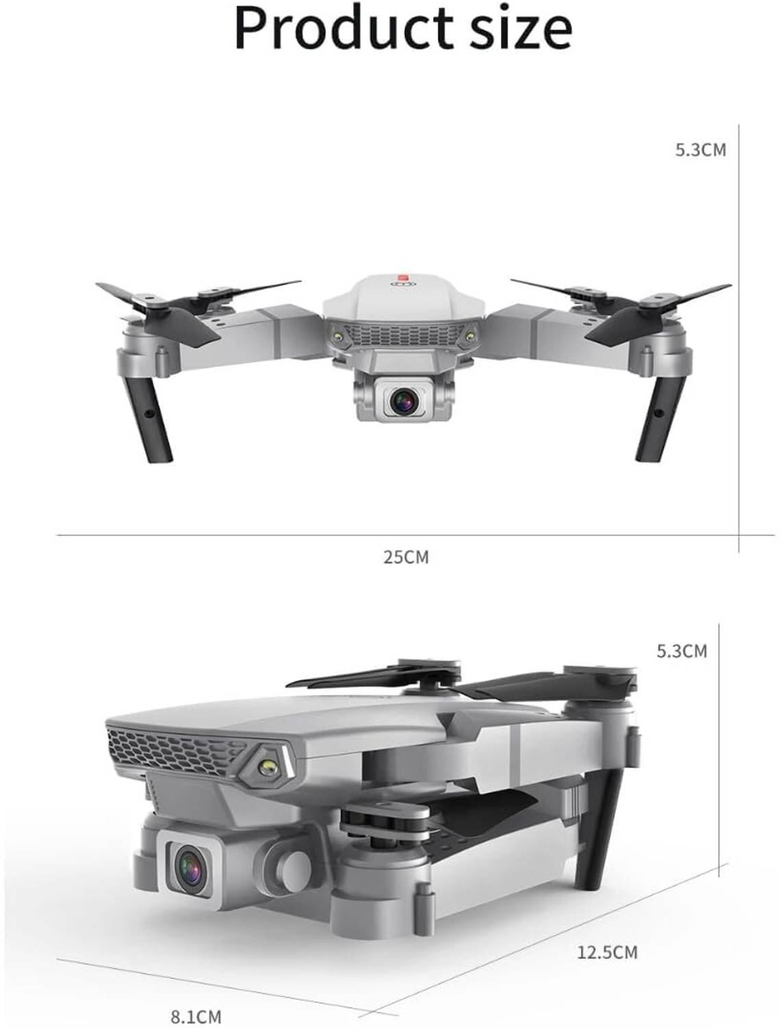 Flyzone 4K HD Foldable RC Drone with WiFi FPV Live Camera 6.9 GHz