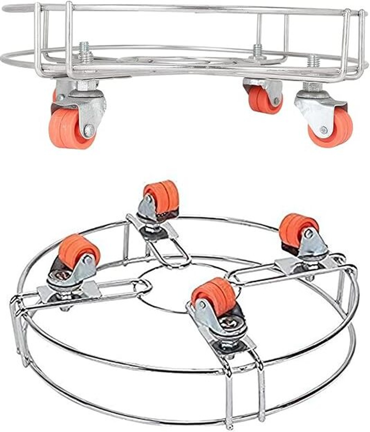 Image of Value Adds Utensil Kitchen Rack Steel Value adds presents a stainless steel gas cylinder trolley for kitchen