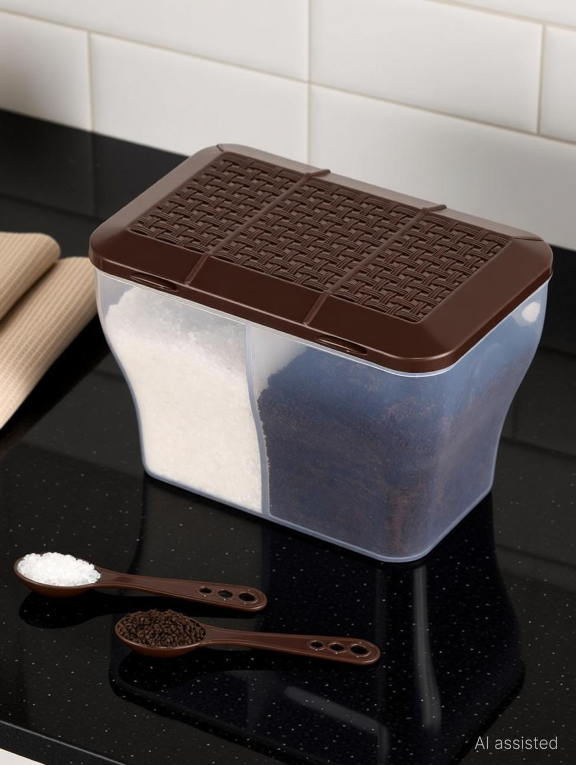 Image of MAGICSPOON Polypropylene Tea Coffee & Sugar Container - 2000 ml