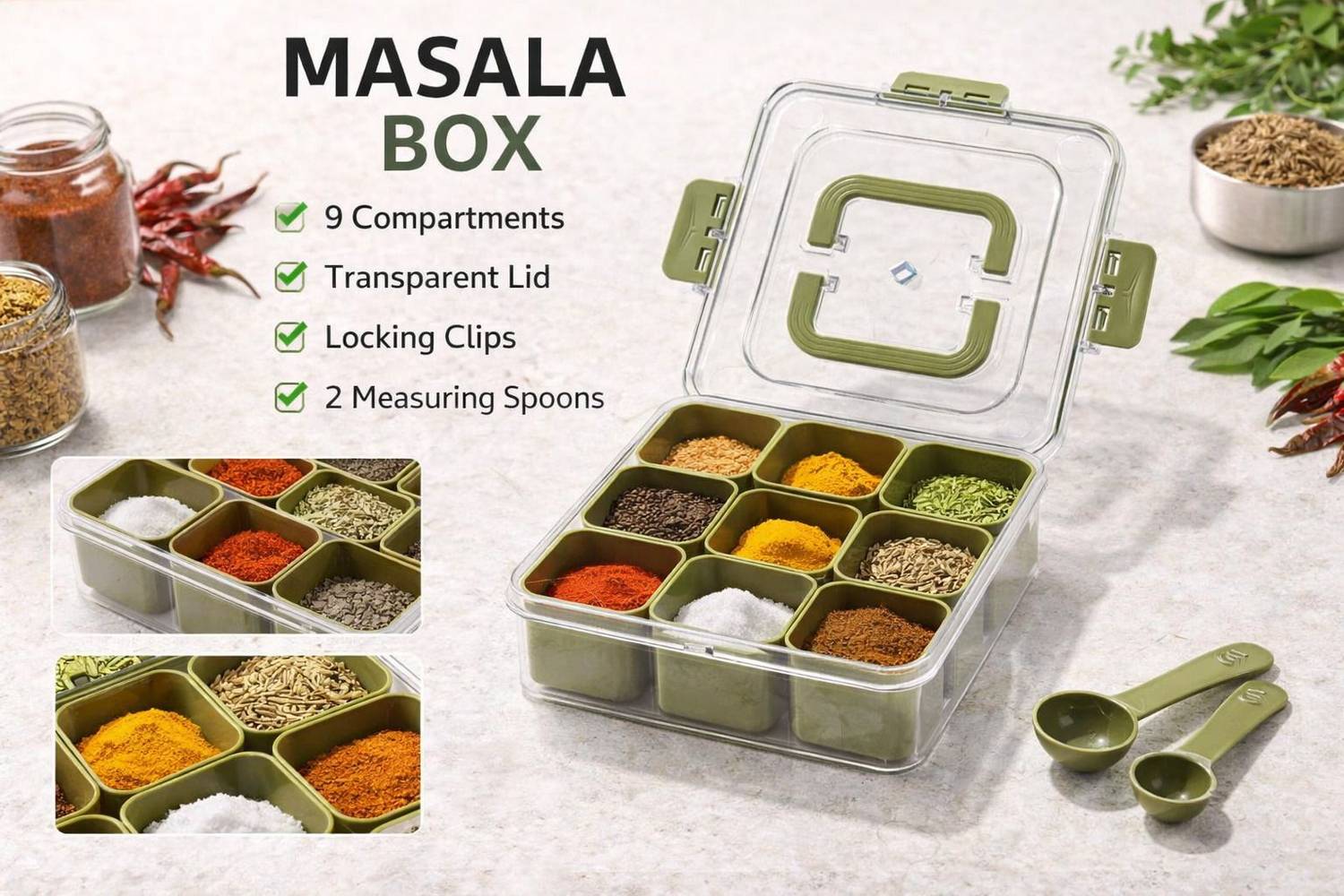 AARVI Spice Set Plastic