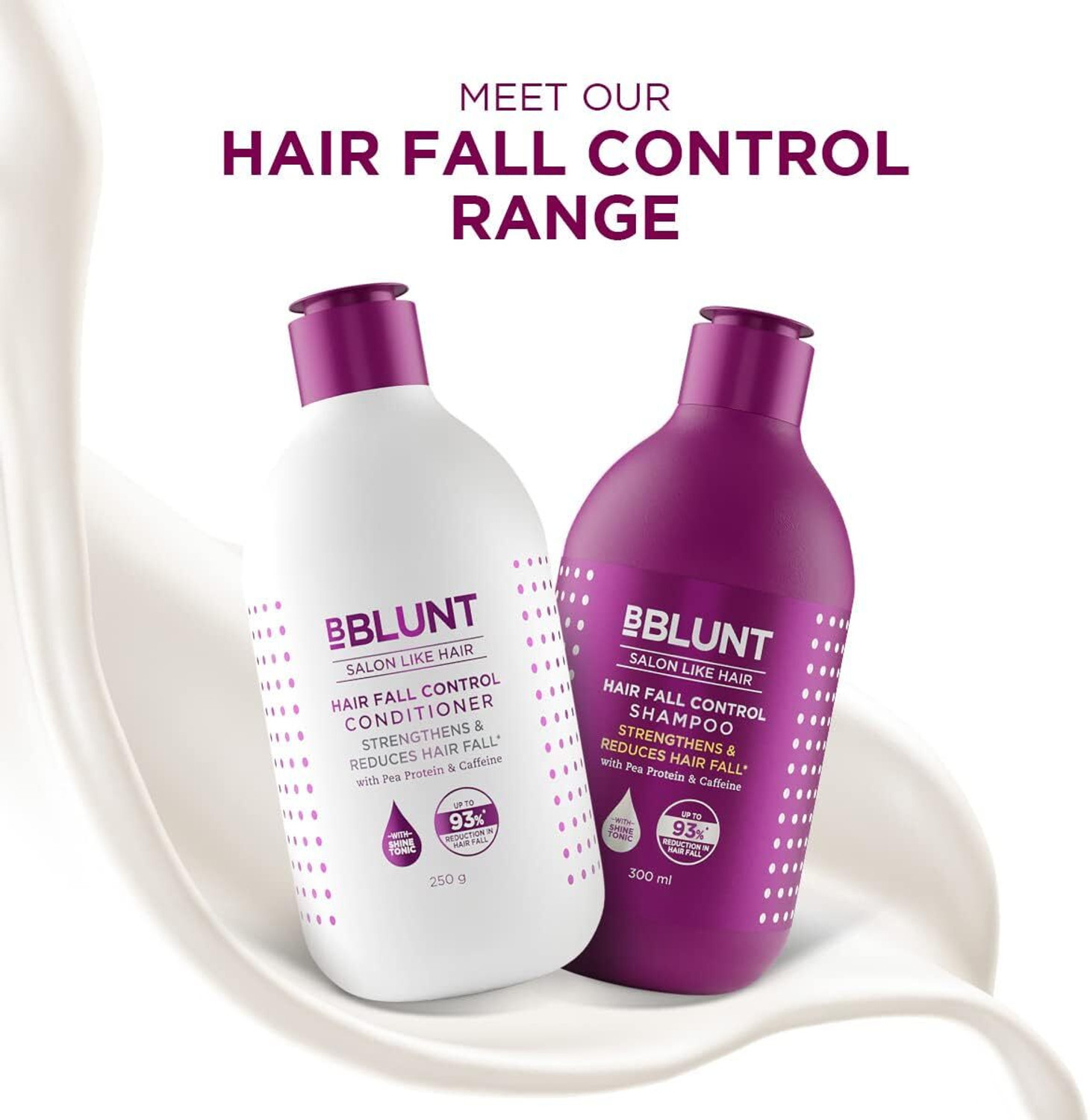 Image of BBlunt Hair Fall Control Conditioner Pea Protein & Caffeine for Stronger Hair - 250 g