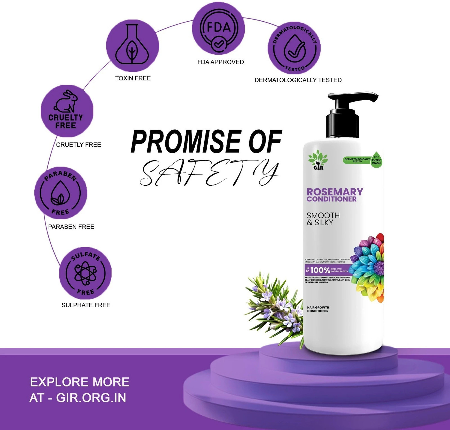 Image of GIR Rosemary Ayurvedic Conditioner | 1250ML | Medically Tested Herbal Care