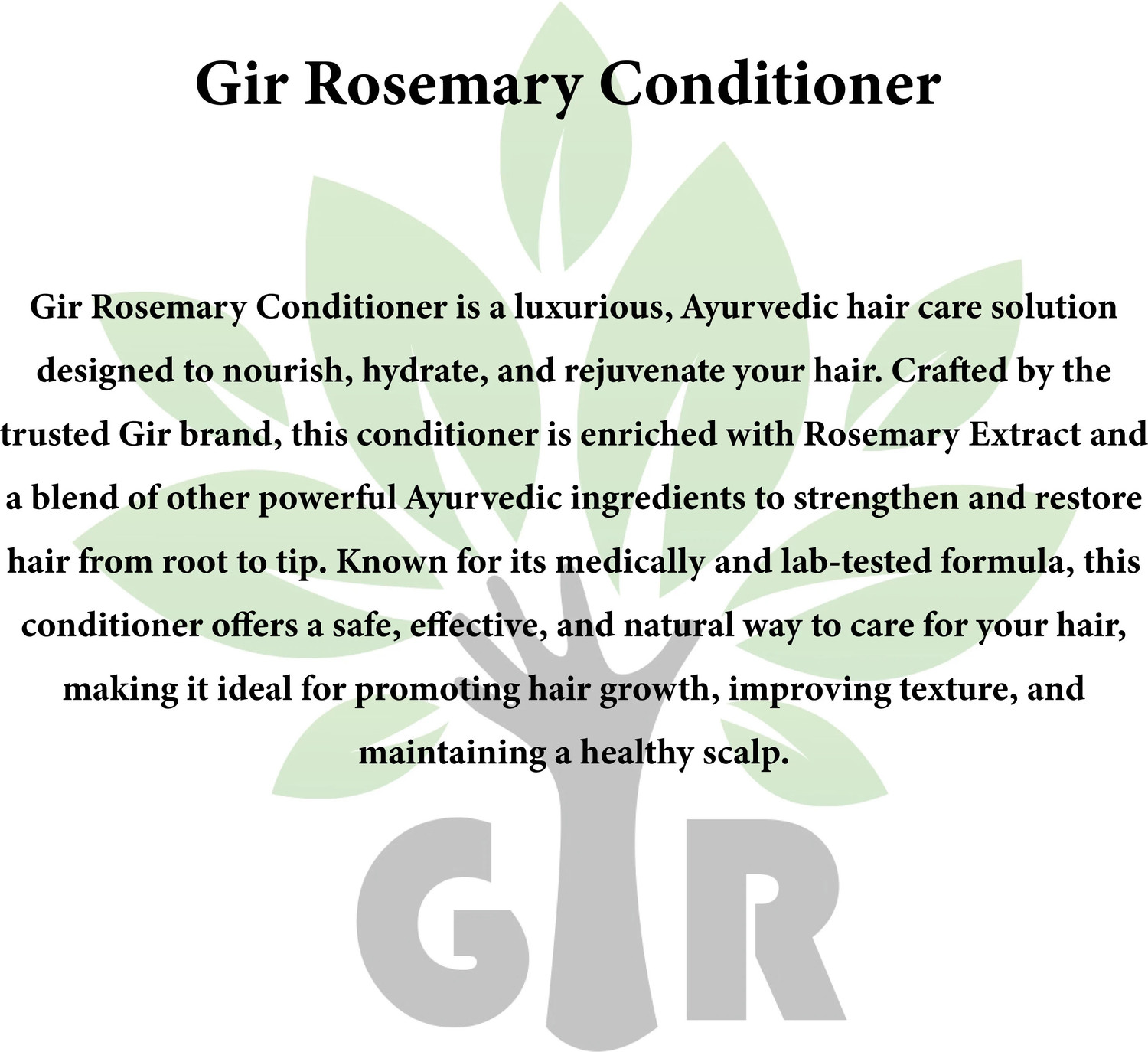 Image of GIR Rosemary Ayurvedic Conditioner | 1250ML | Medically Tested Herbal Care