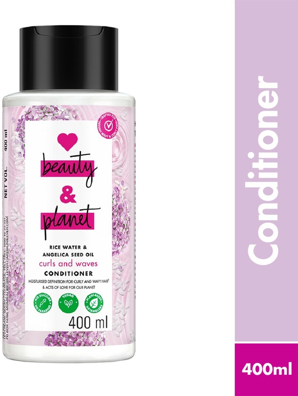 Image of Love Beauty And Planet Rice Water & Angelica Seed Oil Silicone Free Conditioner for curly & wavy hair