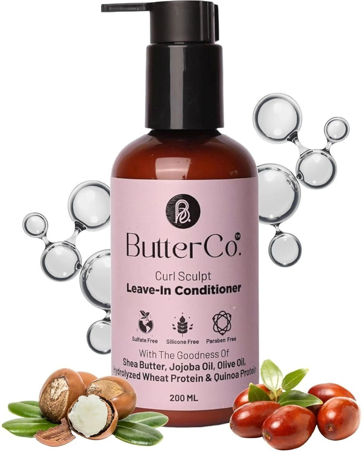 Image of ButterCo. curl Sculpt Leave In Conditioner For Curly Hair 3X Frizz UV Protection Enriched