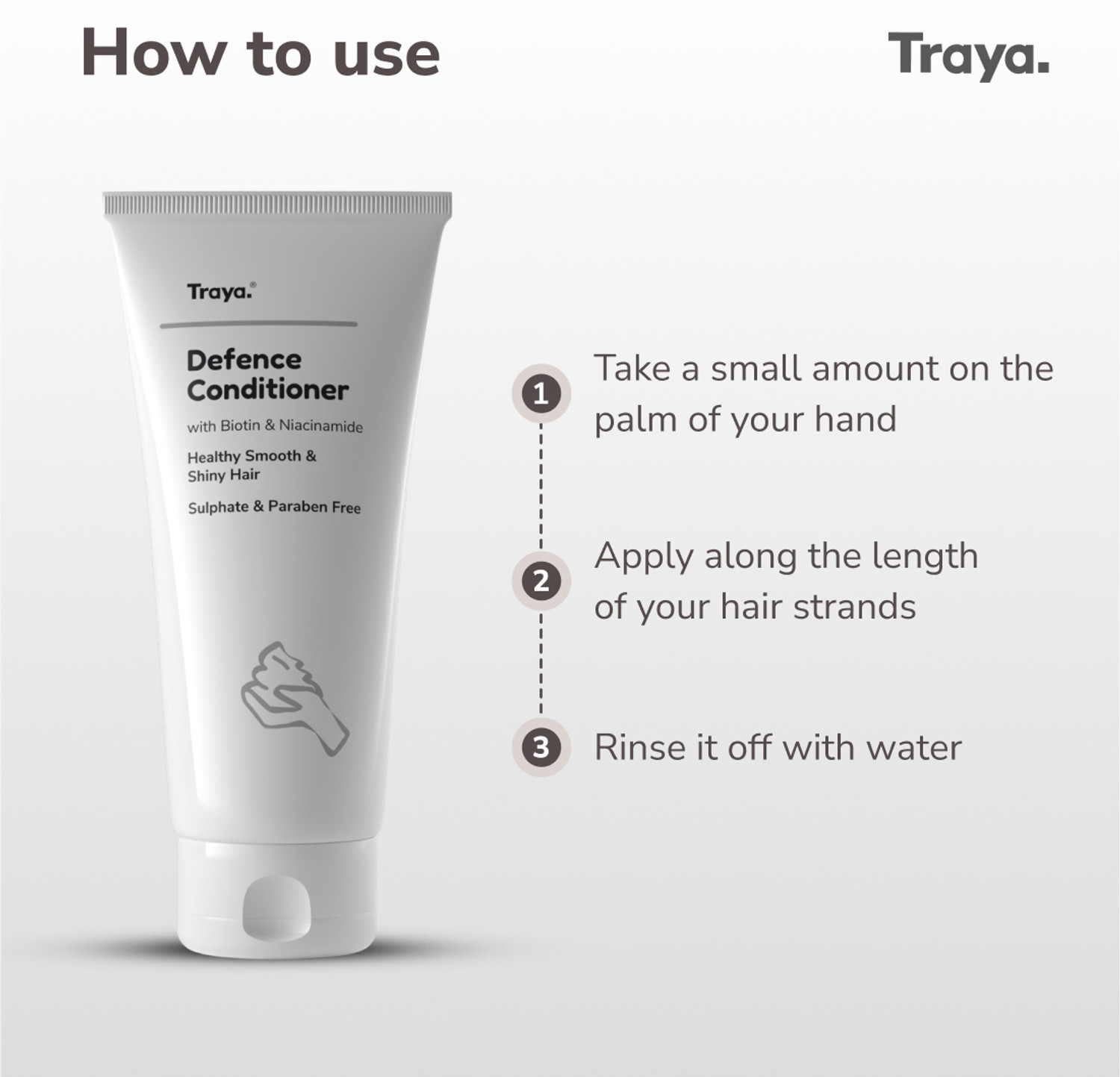 Image of Traya Defence Conditioner | For Deep Moisturizing & Hair Growth | Consist Biotin