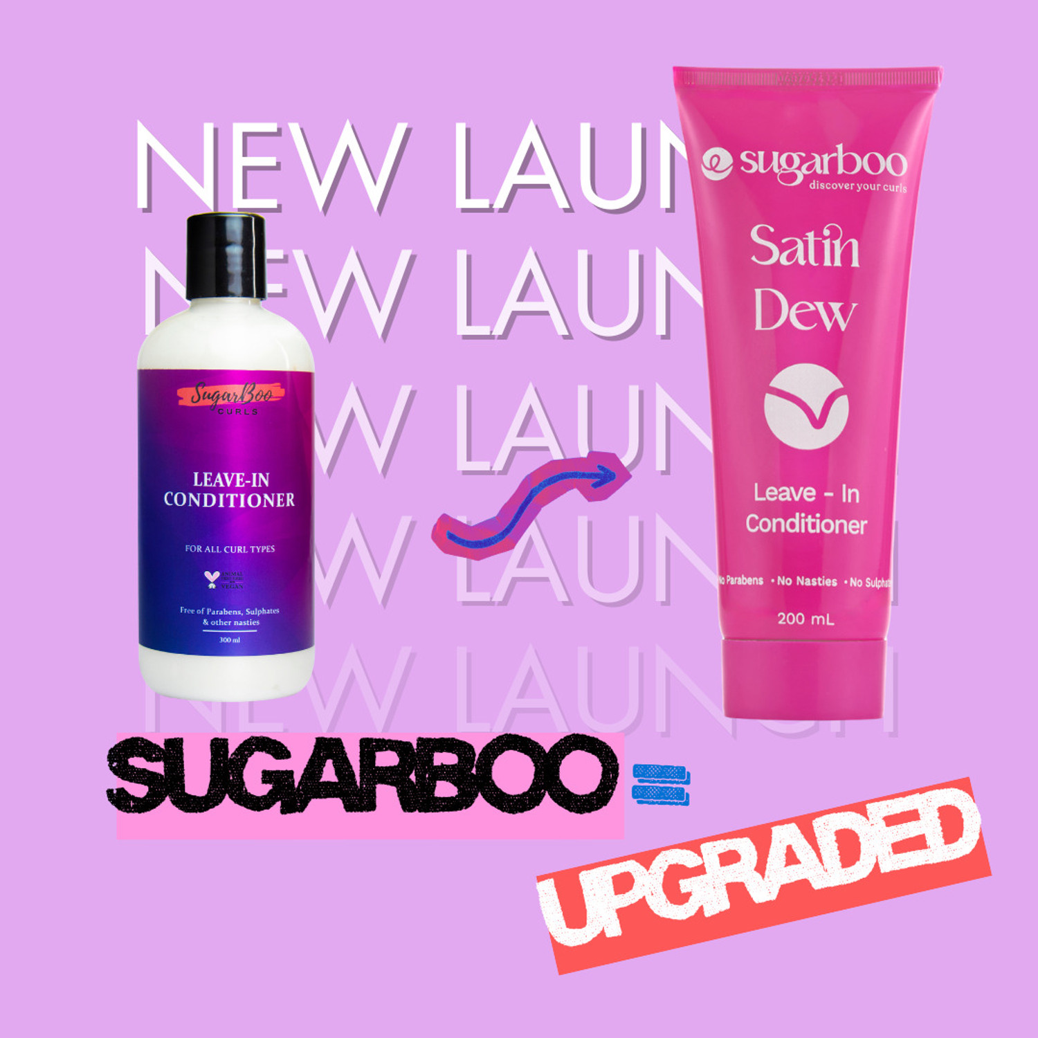 Image of sugarboo Leave-In Conditioner 200ml. CG Friendly. Vegan. Sulphate Free. Curly Hair