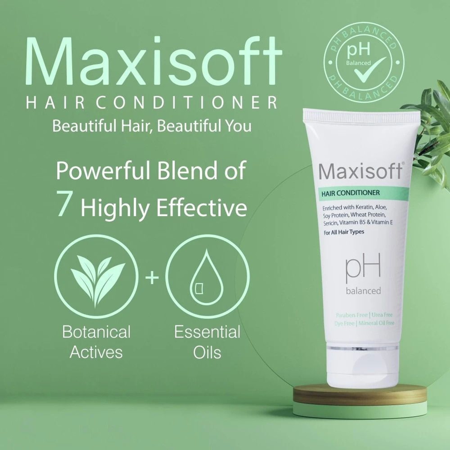 Image of Maxisoft Hair Conditioner 100 ml | With Keratin & Aloe Vera | Paraben Free