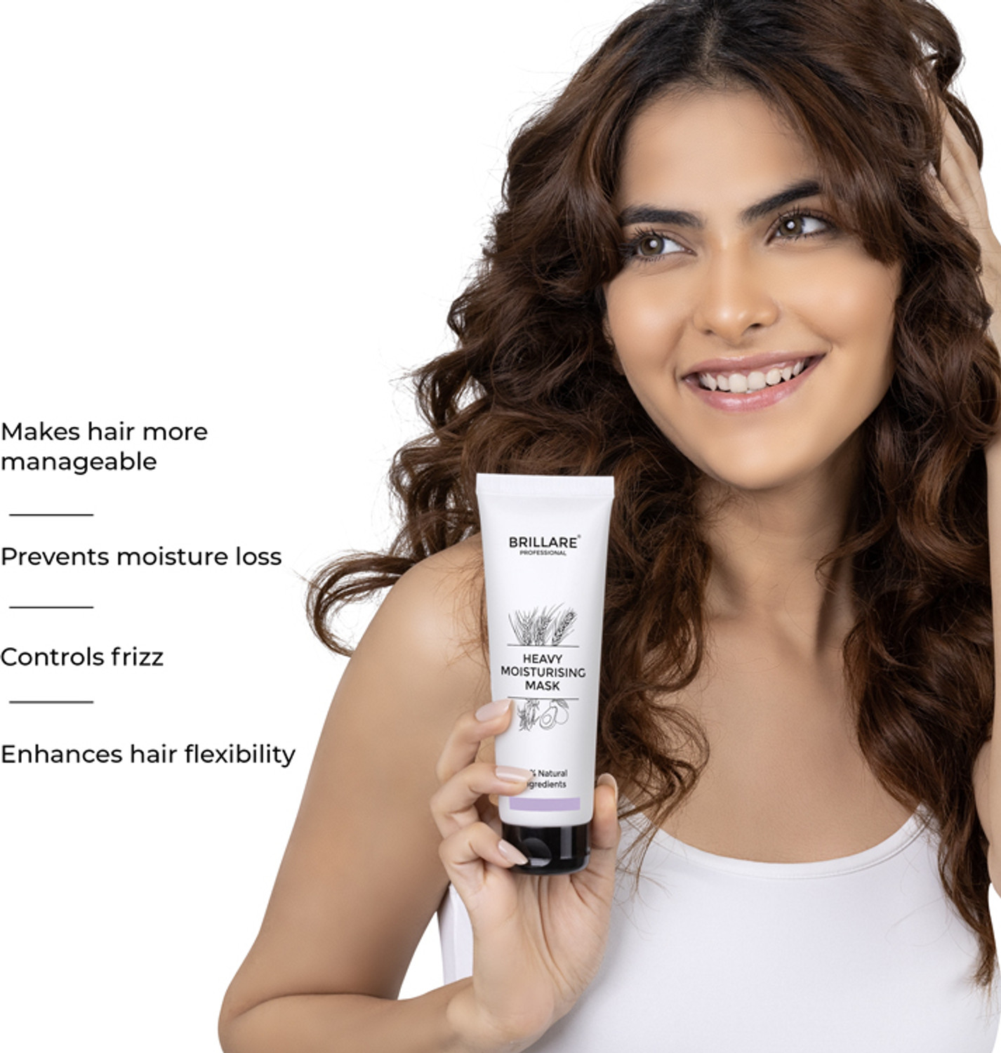 Image of BRILLARE Professional Heavy Moisturising Hair Mask for Dry, Damaged & Frizzy Hair