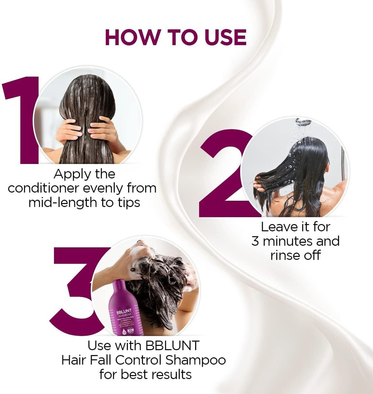 Image of BBlunt Hair Fall Control Conditioner Pea Protein & Caffeine for Stronger Hair - 250 g