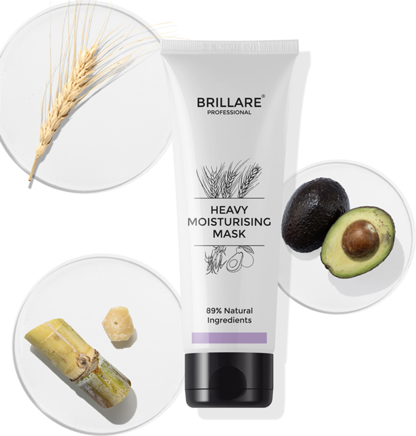 Image of BRILLARE Professional Heavy Moisturising Hair Mask for Dry, Damaged & Frizzy Hair