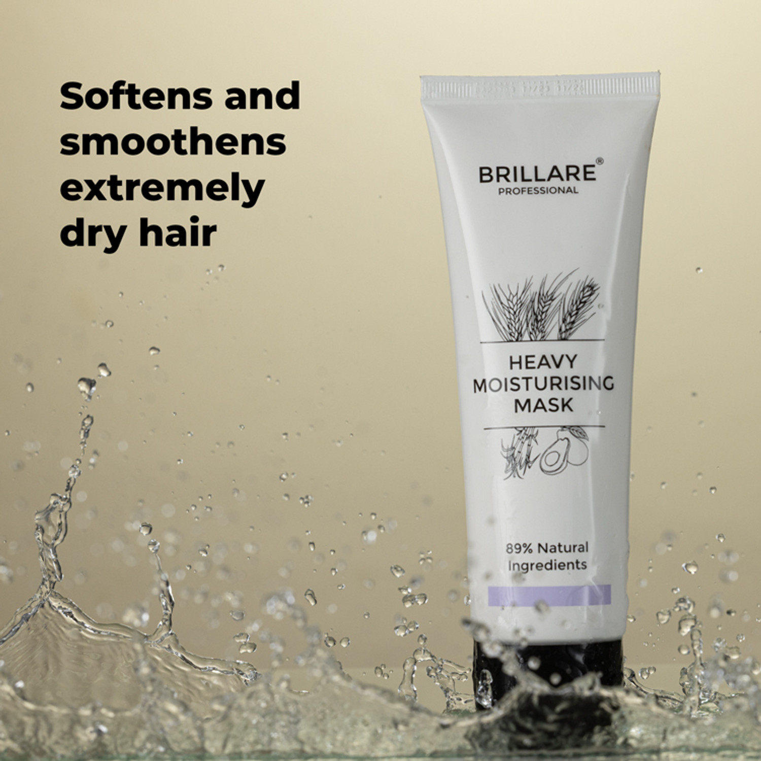 Image of BRILLARE Professional Heavy Moisturising Hair Mask for Dry, Damaged & Frizzy Hair