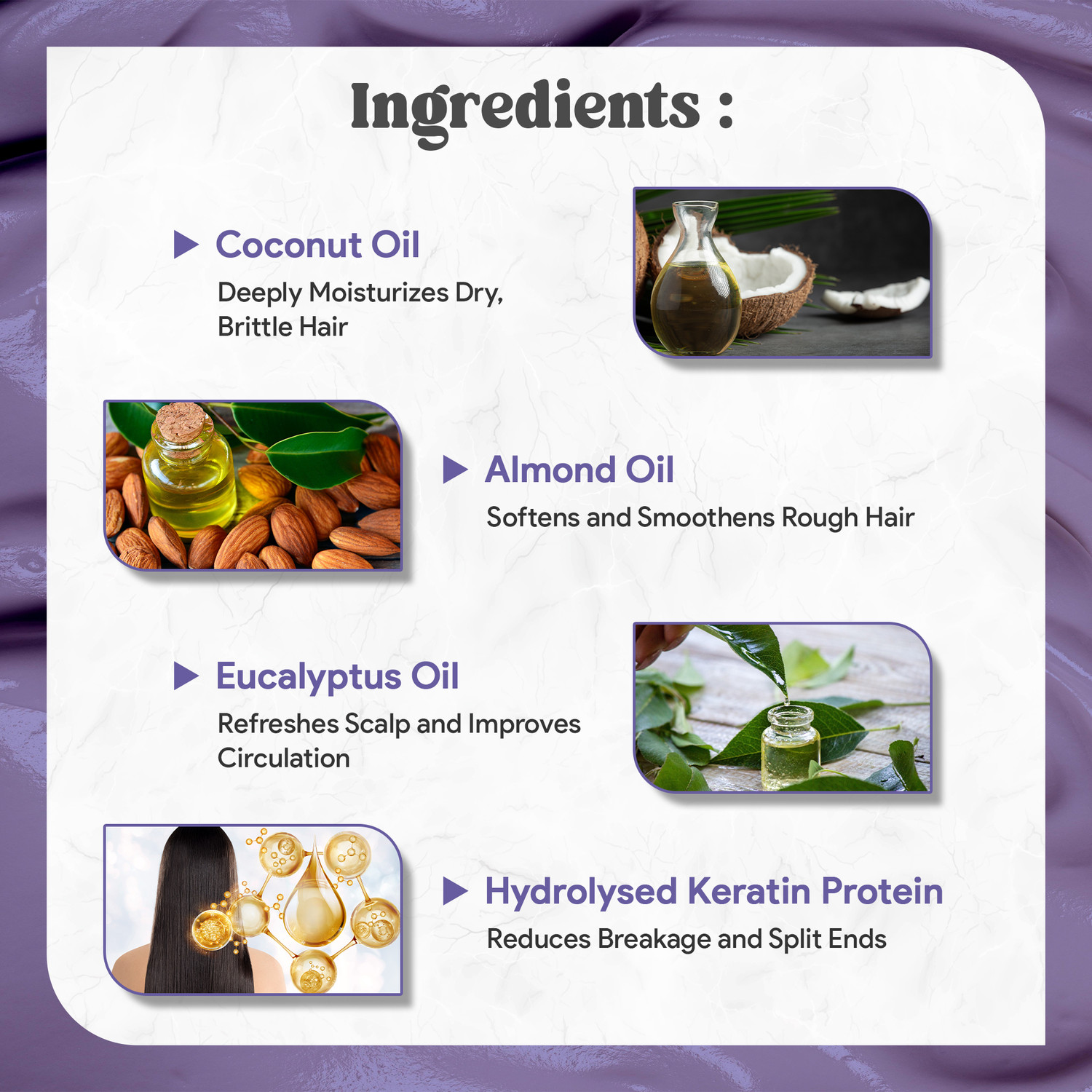 Image of La'bangerry Keratin Protein Conditioner with Almond & Eucalyptus Oil for Smooth Shiny Hair