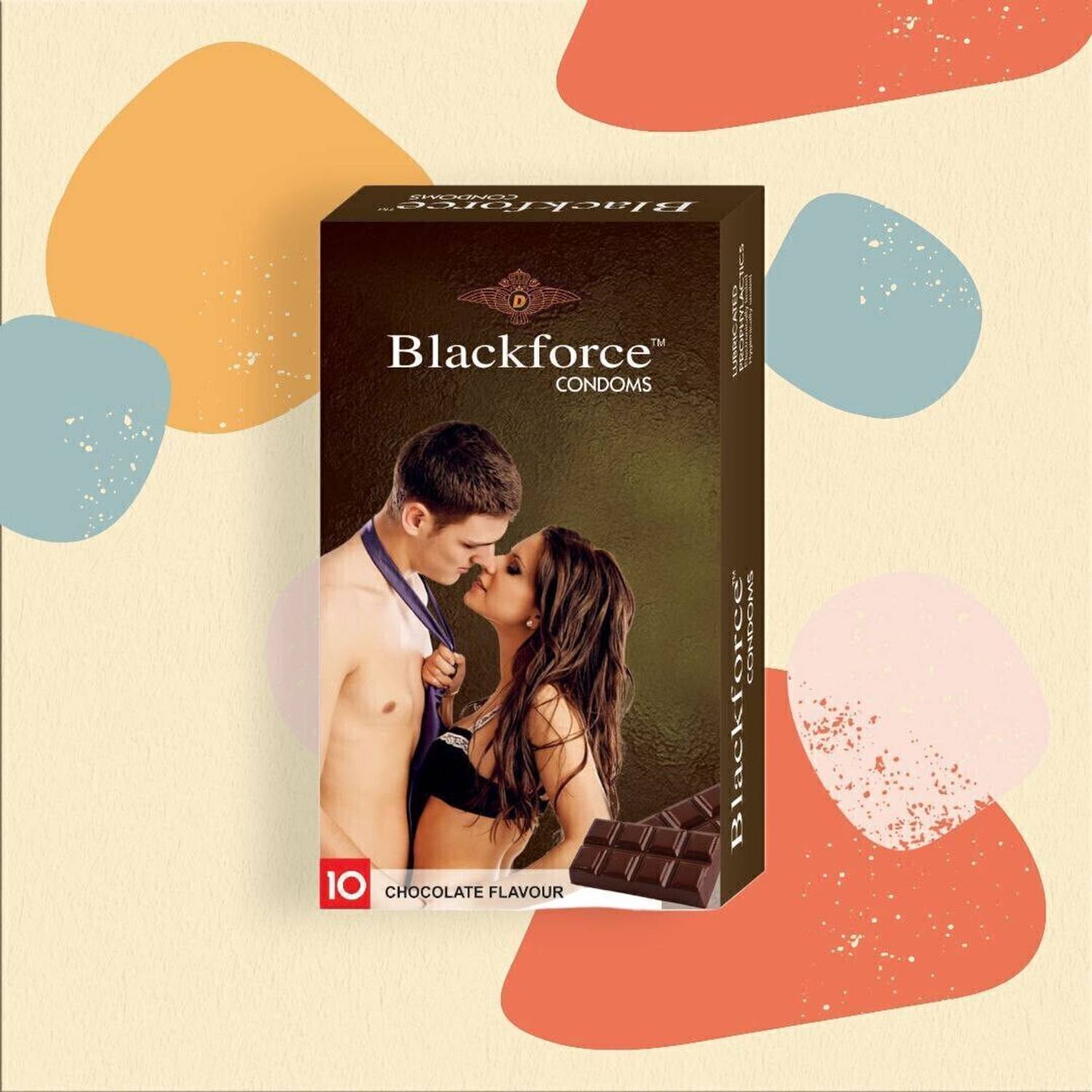 Black Force Luscious Chocolate Taste for Secure, Passionate, and Fun Moments Condom