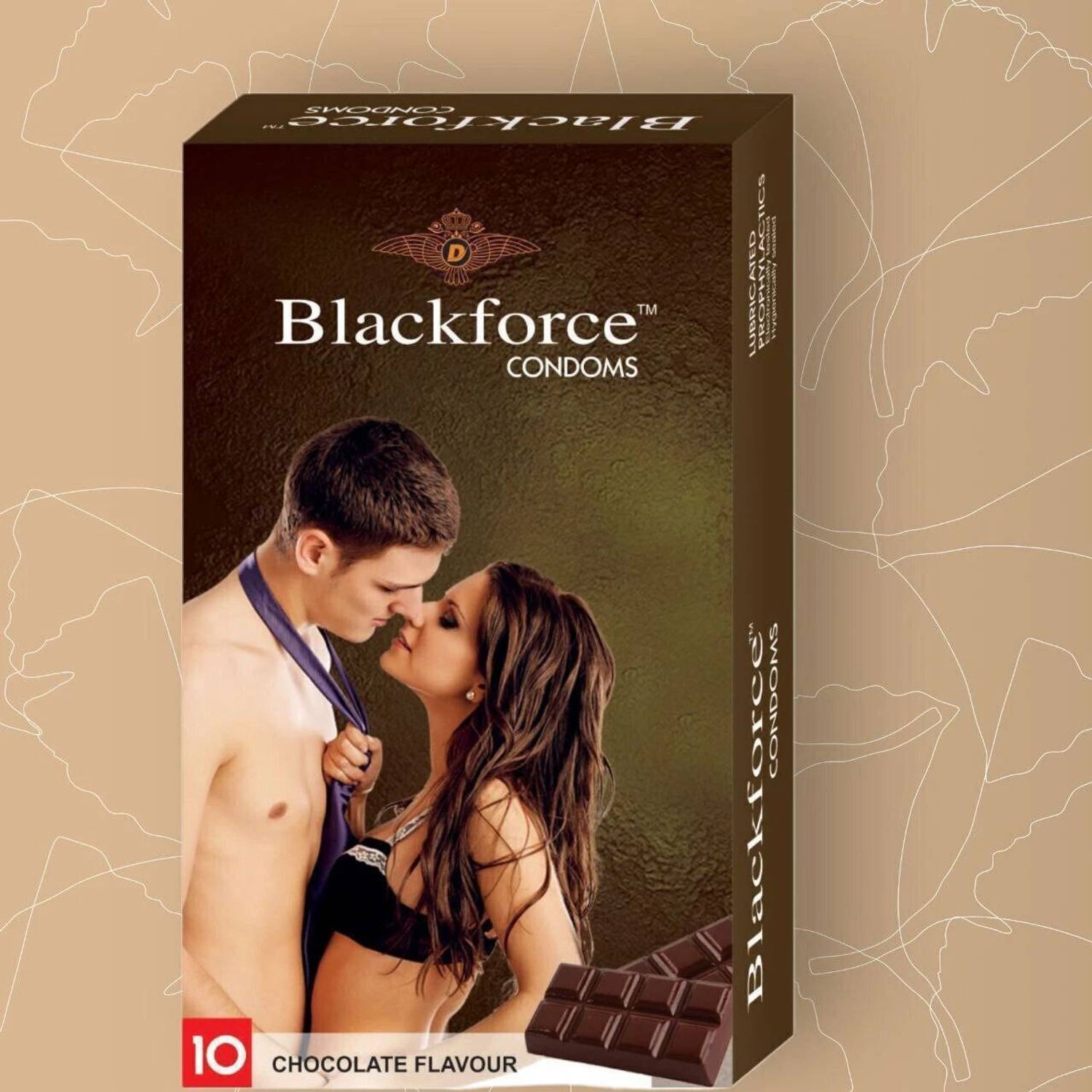 Black Force Sweet Chocolate Taste Protection for Sensual, Safe Lovemaking Condom