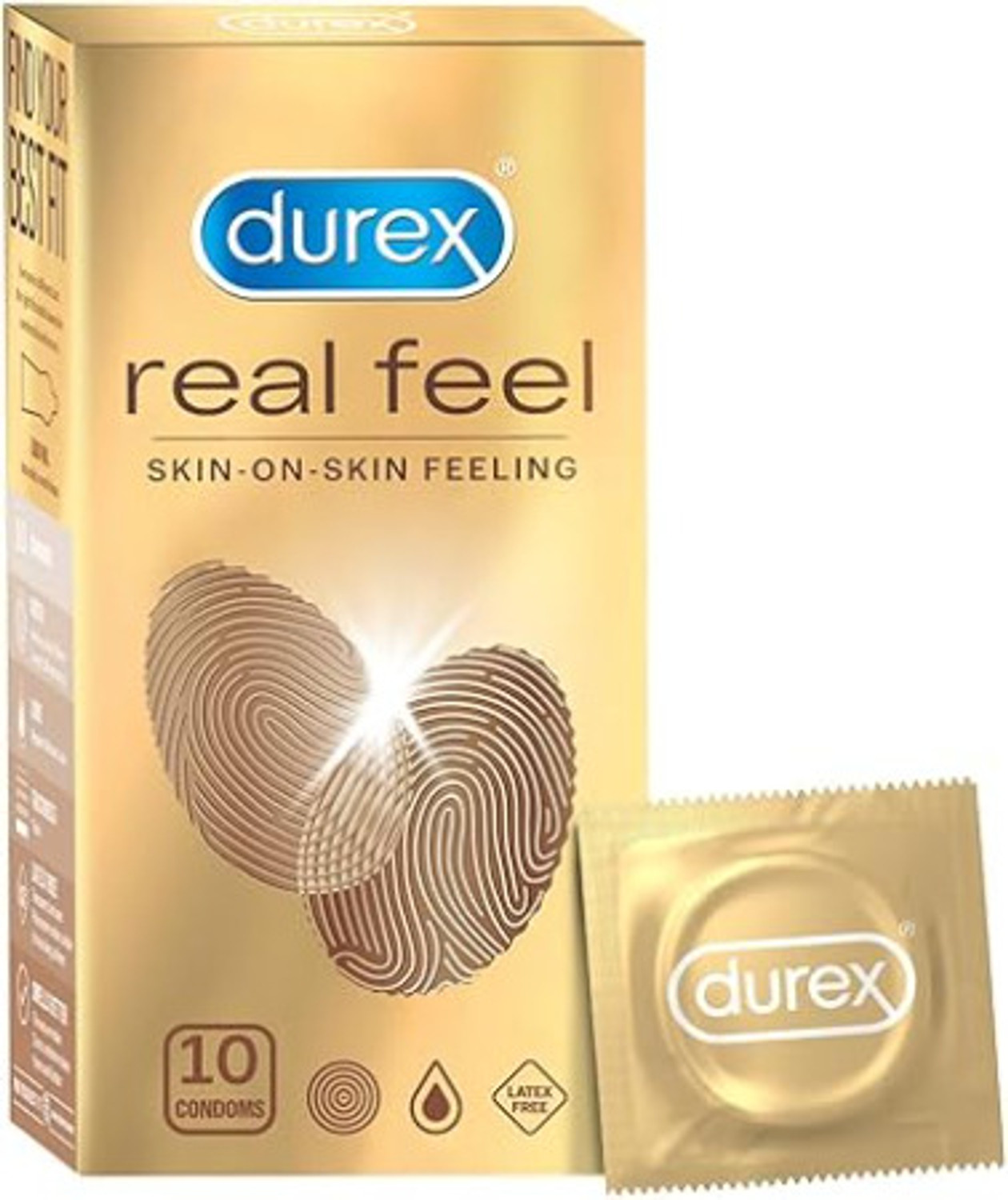 Image of DUREX REAL FEEL CONDOM 10S l NATURAL SKIN FEEL PROTECTION l ULTRA THIN l Condom