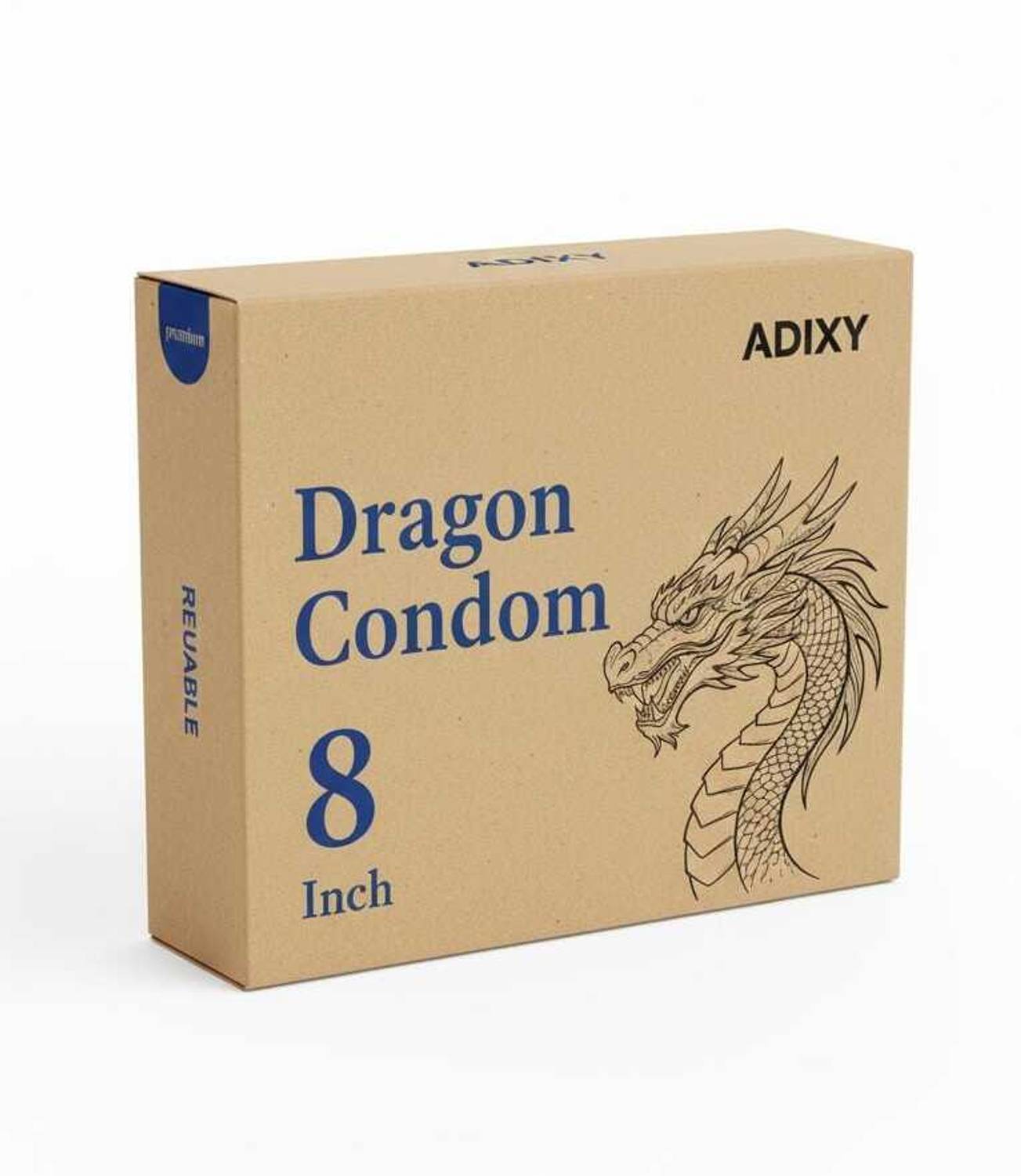 Adixy Silicon Dragon 8 Inch | Large Size | Long Lasting | Premium Quality 1 Pc Condom
