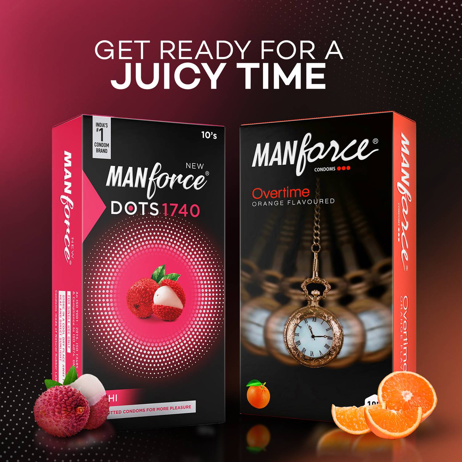 MANFORCE 3in1 Overtime Orange and Extra Dotted Litchi Flavoured - Image 2