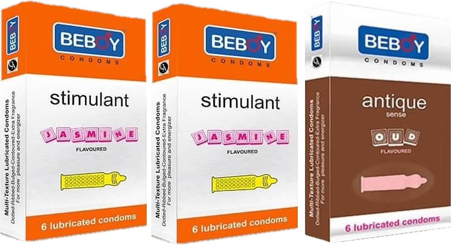 BEBOY 2 Jasmine & 1 Oud Condom