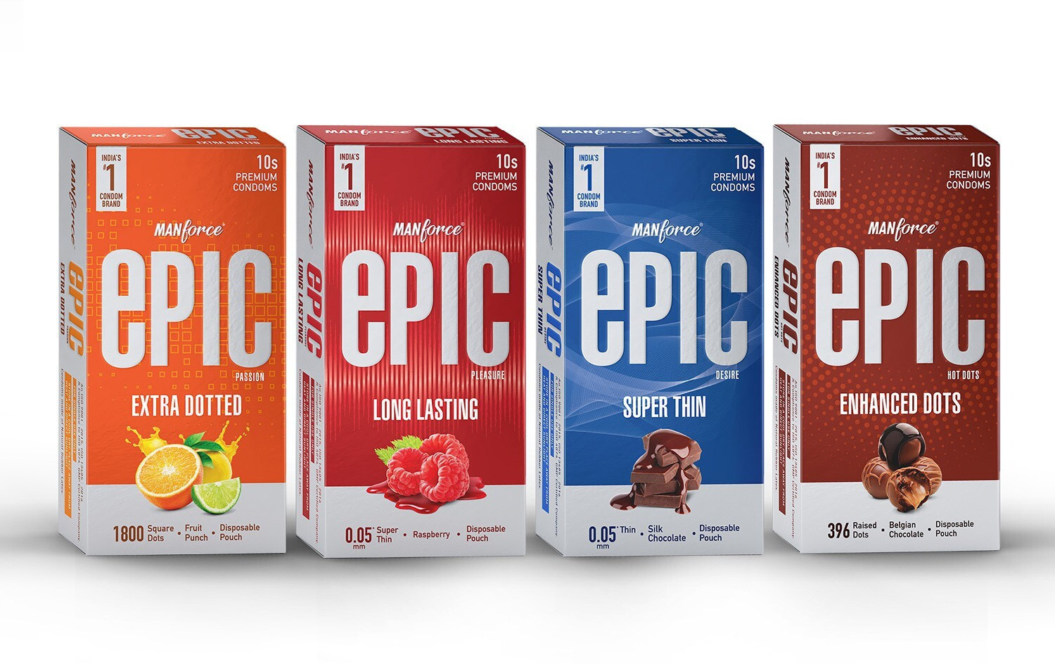 Image of MANFORCE Epic Passion, Pleasure, Hot Dots, Desire Condom