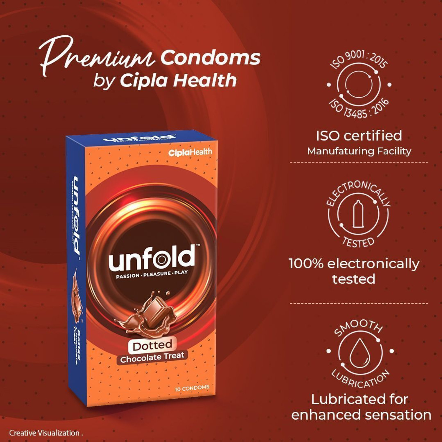 Image of Unfold Chocolate Dotted Condom